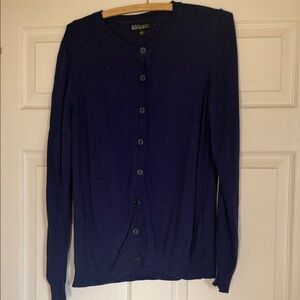 Women's Blue Cardigan Sweater size large